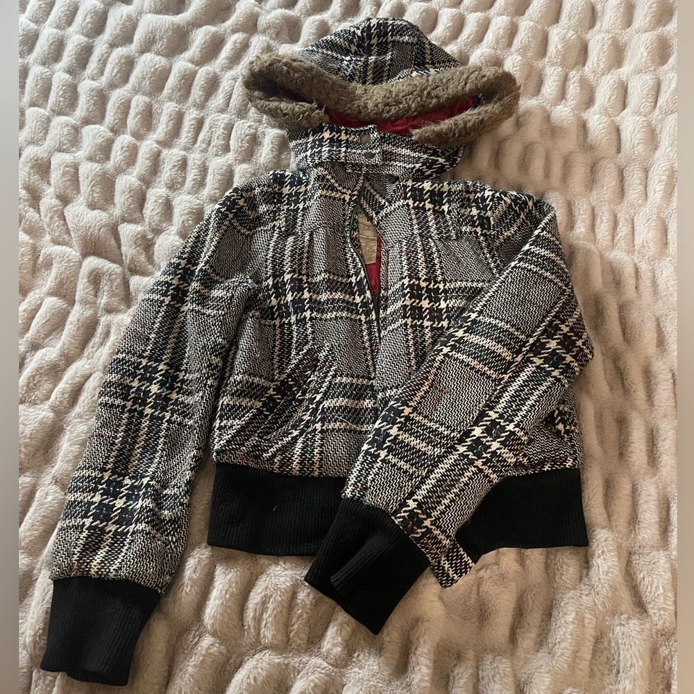 Tweed hooded Jacket